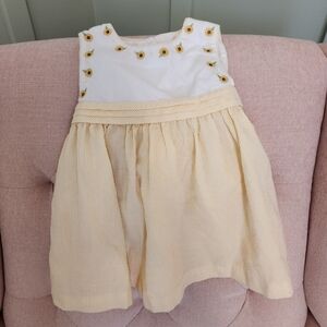 Samara Vintage Style 3t Smocked Sunflower Short Tunic Dress Spring Summer